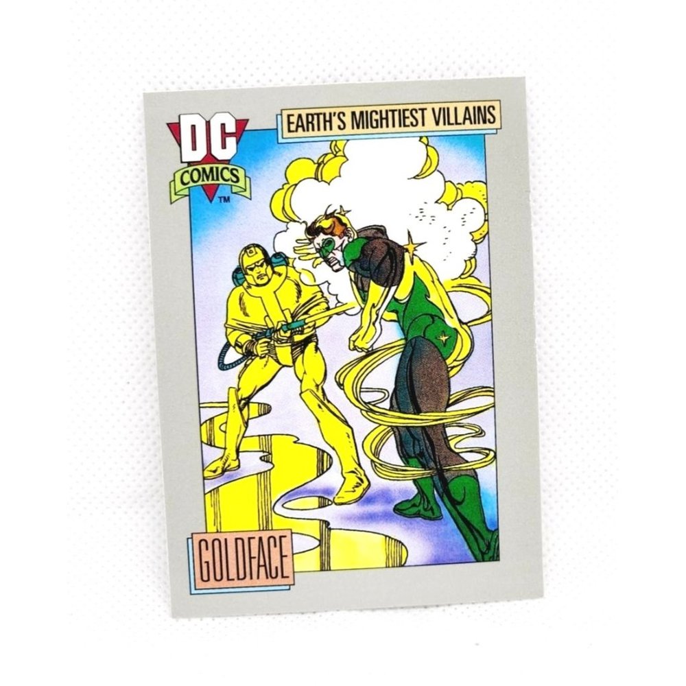 DC Comics Earths Mightiest Villains Gold Face 1991-1992 #95 TM Vintage Card